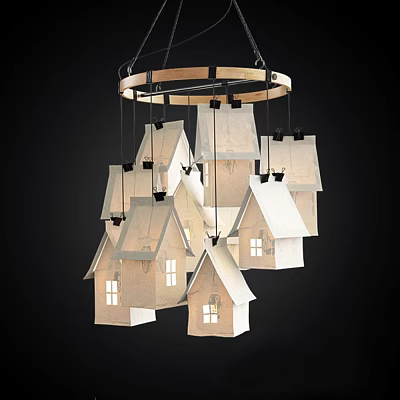 Nordic shaped chandelier house chandelier 3d model