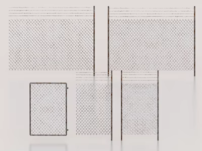 Barbed wire, barbed wire, fence, fence, fence, fence, fence, fence, fence, fence, fence, fence, fence, fence, fence, fence, fence, fence, fence 3d model