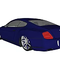 Blue Two Door Luxury Car With Stylish Design Alloy Wheels And Front Grille