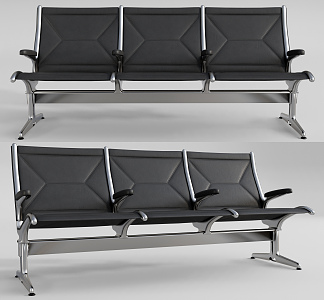 Modern Rack Chair Hospital Bench Leisure Chair 3d model