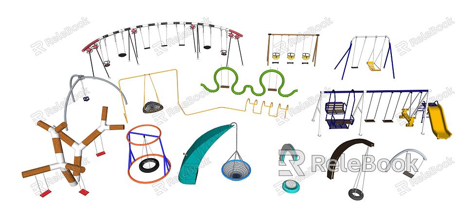 Modern swing children's activity area children's swing activity equipment model