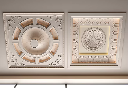 European-style French ceiling 3d model