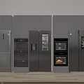 Modern Stainless Steel Built in Refrigerators and Freezers in Kitchen Appliance Combination