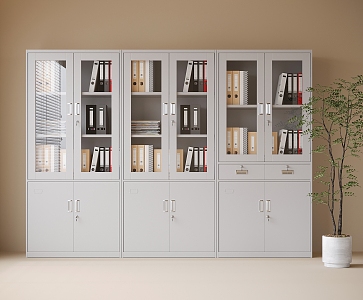 Modern Office File Cabinet Locker Bookcase 3d model