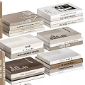 Diverse Stacked Books And Magazines Collection With Mixed Covers Sizes And Colors