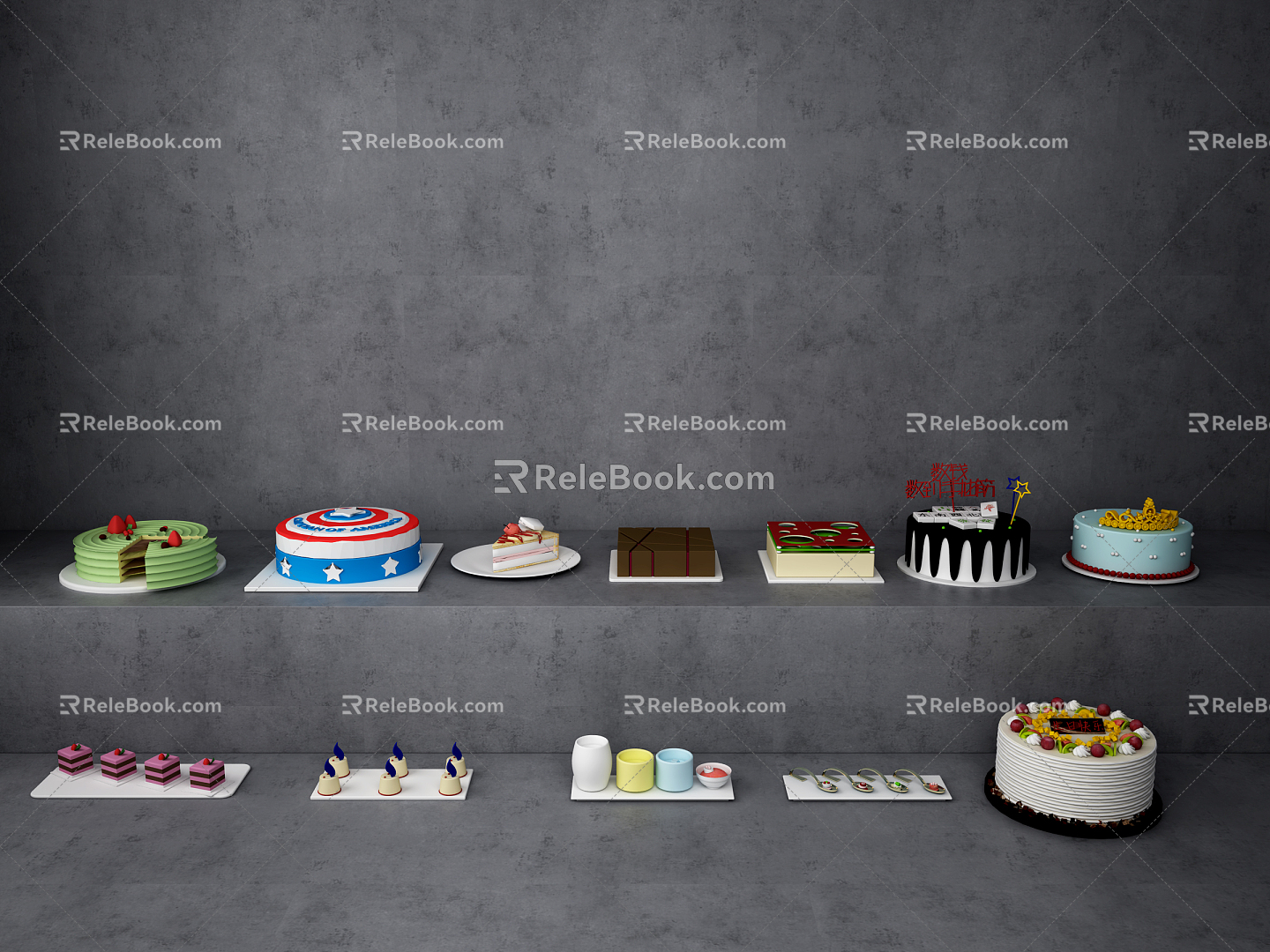 Modern Cake West Point 3d model