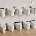 Modern Toilets Collection Featuring Wall Mounted and Floor Standing Designs 3d model
