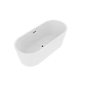 Modern White Freestanding Bathtub With Clean Lines And Minimalist Design