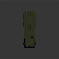 Olive Green Military Truck With Six Wheeled Cargo Bed And Antenna Structure