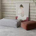 Sofa stool 3d model