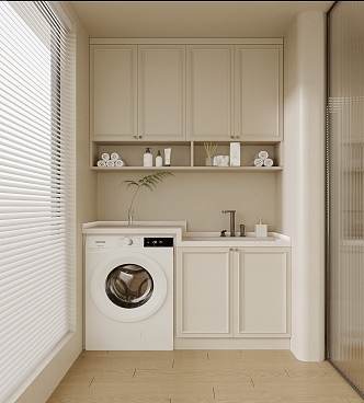 Modern Washing Machine Cabinet Balcony Washing Machine Cabinet 3d model