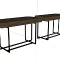 Modern Dresser Interior Design With Light And Dark Countertops And Metal Frame Legs