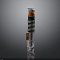 Silver Metal Mechanical Component Featuring Orange Ring Black Stripes And Red Part