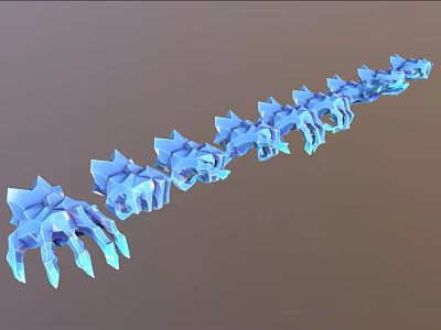 Modern Blue Polygonal Household Decorative Items Arranged In A Row 3d model