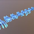 Modern Blue Polygonal Household Decorative Items Arranged In A Row