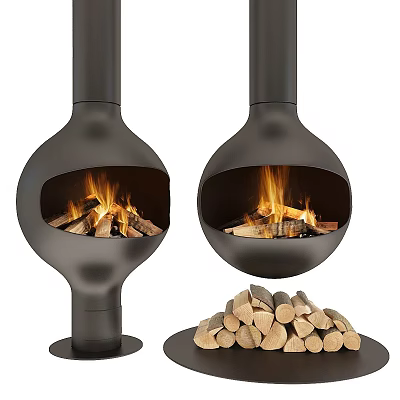 Modern Fireplace 3d model