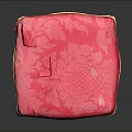 Ornate Single Chair With Pink Upholstered Seat And Golden Carved Legs Classic Design