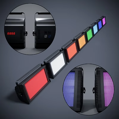 RGB Colorful Decorative LED Light Strip With Digital Display And Multiple Color Panels 3d model