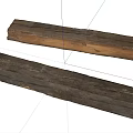 Stone and Wood Solid Planks with Natural Rustic Texture for Decorative Use 3d model