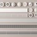 Various White Air Conditioner Vents With Different Designs For Home Interior 3d model