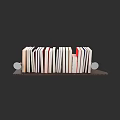 Neatly Arranged Books On Wooden Bookshelf With Simple Design