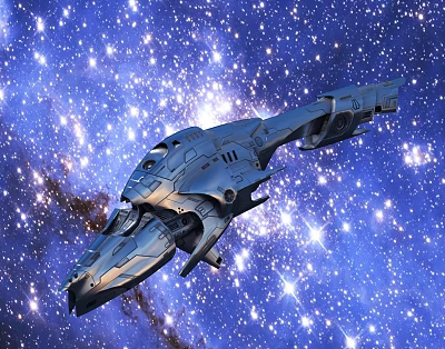 Modern Spaceship Starship Space Carrier Sci-fi Spaceship Starship Mothership 3d model