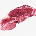 Fresh Raw Red Meat With White Fat Marbling And Juicy Texture
