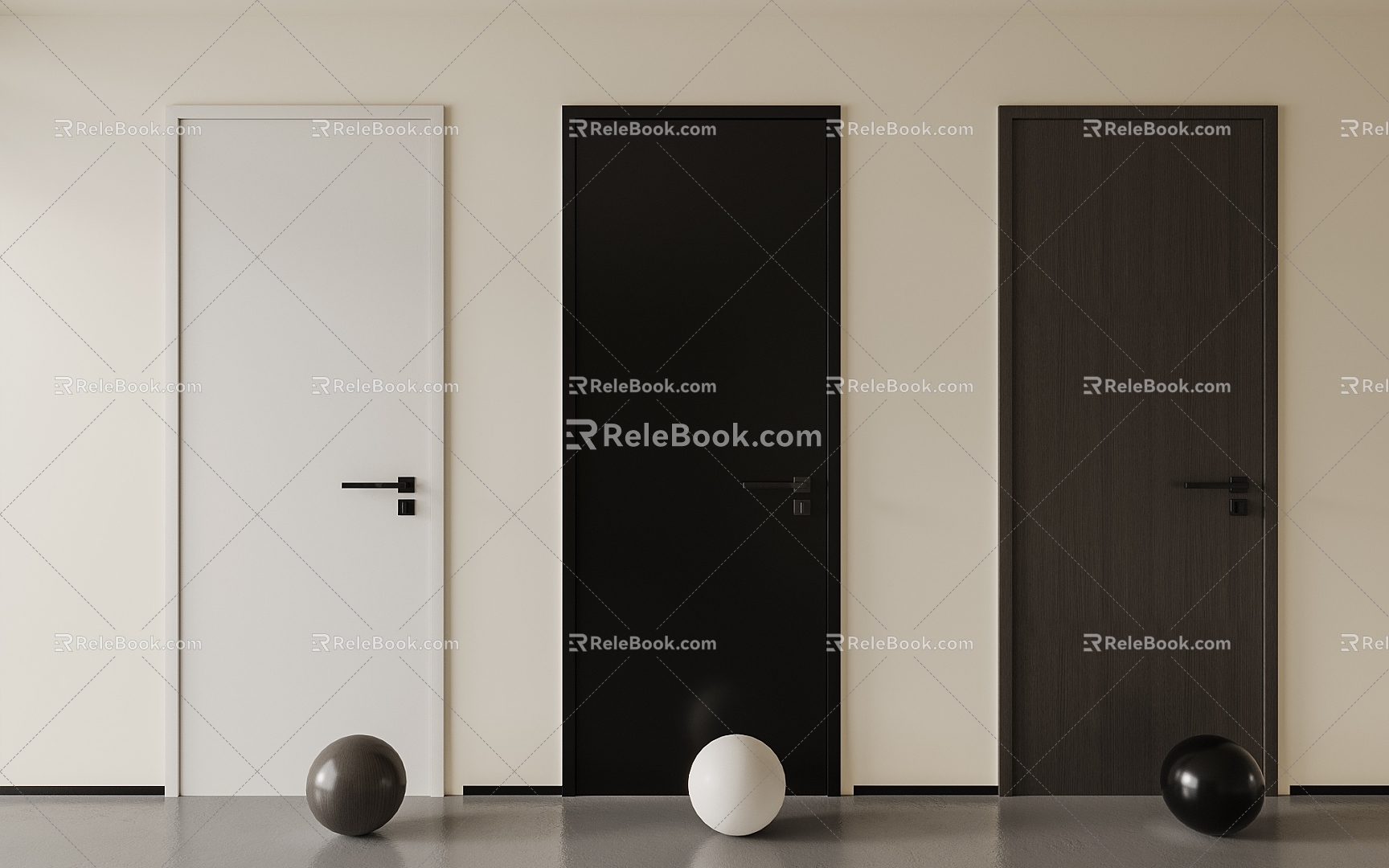 Bedroom door door 3d model