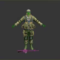 Soldier Warrior Soldier Character Game Character Realistic Character Cartoon Character 3d model