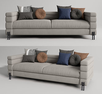 Modern double sofa 3d model