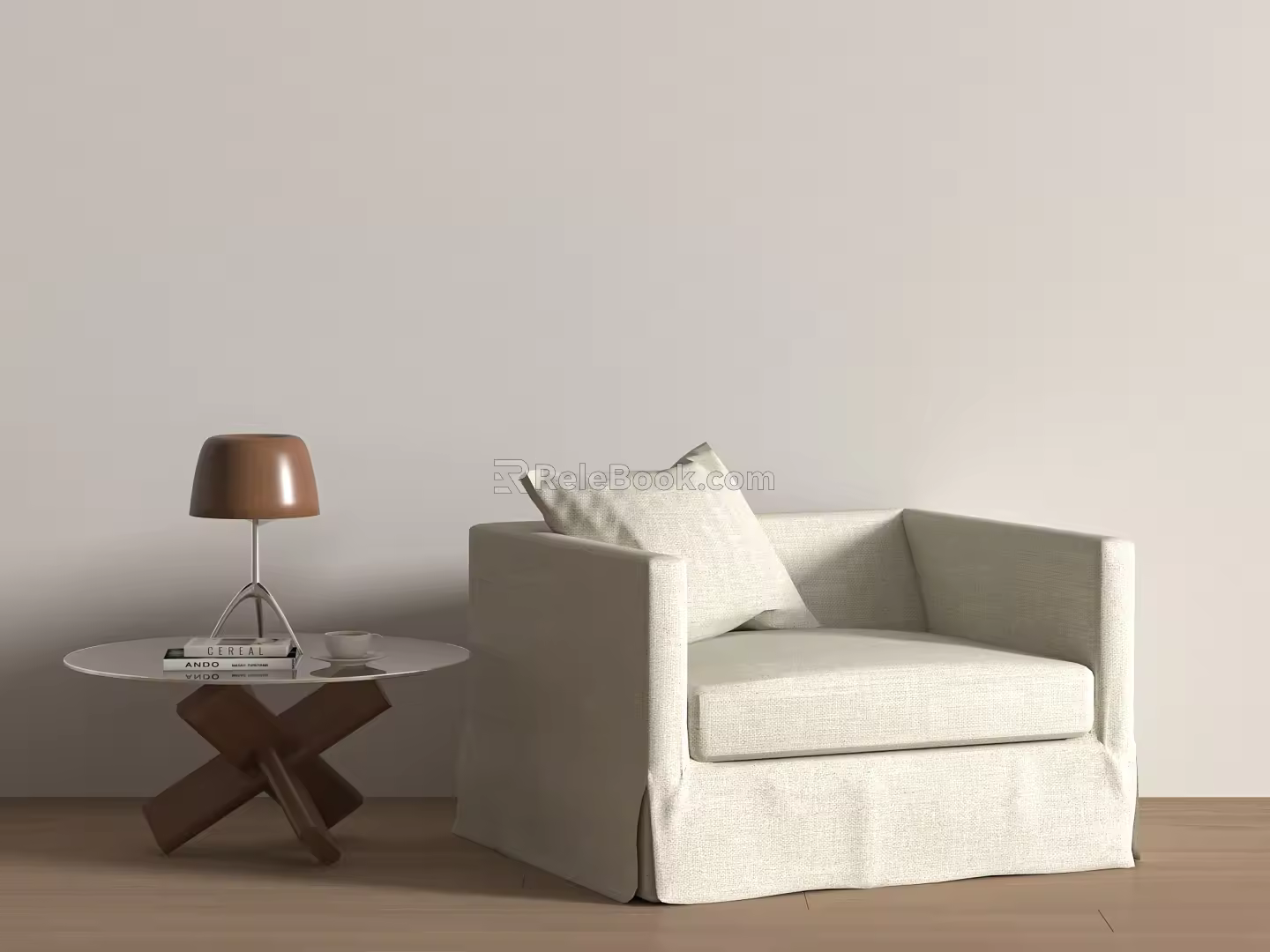 Quiet Single Sofa Falling Enamel Cup 3d model