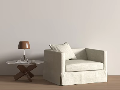 Quiet Single Sofa Falling Enamel Cup 3d model