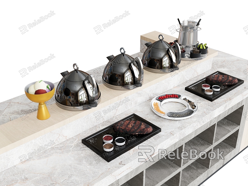 Kitchenware Water Margin Food model