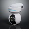 White Dome Security Camera With Rotatable Lens And Clear HD View Feature 3d model