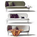 Modern Combination Sofa Simple Double Sofa 3d model