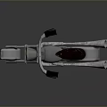 Shiny Silver Motorcycle With Brown Leather Seat Black Handlebars And Chrome Exhaust Pipes