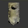 Traditional Stone Lion Statue With Ancient Carved Details Standing On Square Base