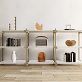 Modern Storage Shelf Bookshelf Data Display Rack 3d model