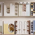 Modern Wardrobe Interior Design With Curved Doors Drawers And Colorful Storage Compartments