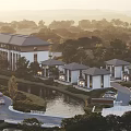 Scenic Modern Detached Villas Surrounded by Trees Near Creek with Road Parking