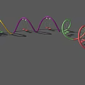 Vibrant Multicolored Outdoor Playground Equipment With Curved Slides Swings And Circular Play Structures
