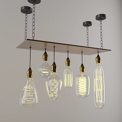 Industrial LOFT chandelier 3d model Industrial LOFT chandelier 3d model