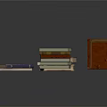 Contemporary Bookshelf Display With Stacked Assorted Books And Classic Covers