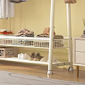 Clothing Rack with Multi Colored Hanging Clothes Lower Shelf for Folded Clothes BOOST Box Shoes