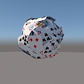 Modern Poker Card 3d model