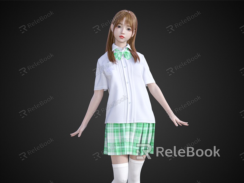 Pure Girl Student Dress Cute Girl model