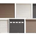 Different Types Of Garage Doors And Roller Shutters In Various Colors And Designs