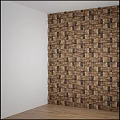 Natural Rustic Wooden Decorative Wall With Mixed Wood Blocks For Home Interior