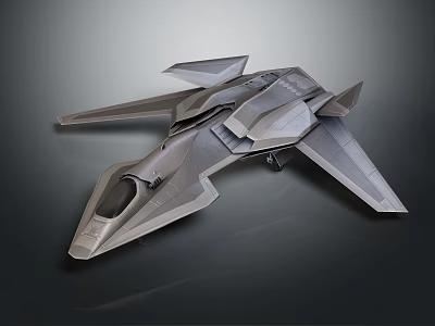 Futuristic Aerospace Vehicle Design With Sleek Gray Metallic Structure For Space Exploration 3d model