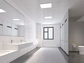 modern public toilet 3d model
